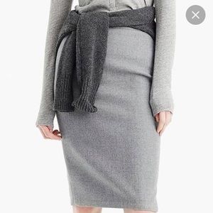 NWT J. Crew No. 2 Pencil Skirt in Double Serge Wool